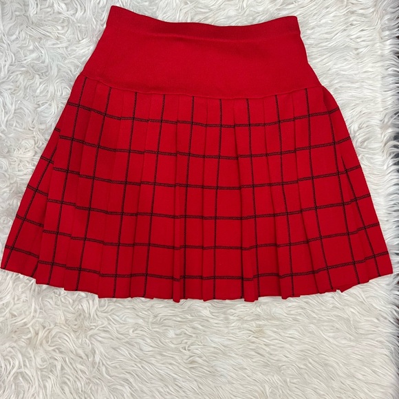 St. John Dresses & Skirts - St. John Red And Black Plaid Pleated Catholic School‎ Girl Skirt Size 6